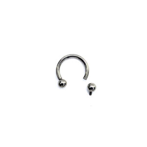 Aro semicerrado CBB rosca intera - Polished - 1.2x8mm