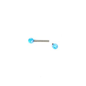 Bolas para lengua o pezón - Opalo azul claro - 1.2x5mm