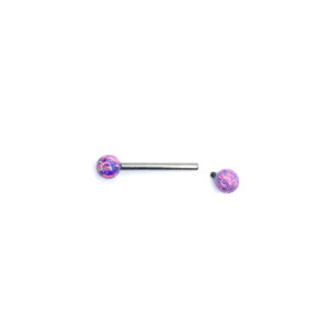 Bolas para lengua o pezón - Opalo morado - 1.2x5mm