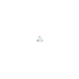 Bolas para lengua o pezón - Opalo Blanco engarzado - 1.2x4mm