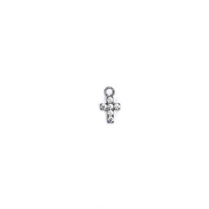 Charm Cruz - Zirconia blanca - 7mm