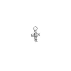Charm Cruz - Zirconia blanca - 7mm
