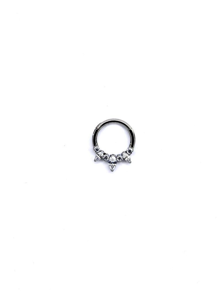 Clicker Frontal 4 Zirconias y 3 Marquesas Blancas - Blanco - 1.2x8mm
