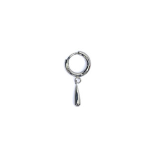 Clicker Lateral Falso Grosor con Charm Gota - Polished - 1.2x8mm