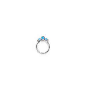 Clicker Frontal Trio Ópalo azul y Ornamental - Azul - 1.2x8mm