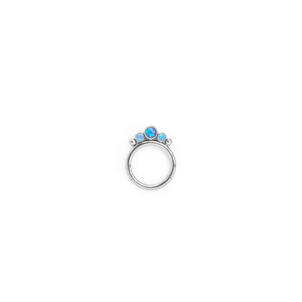 Clicker Frontal Trio Ópalo azul y Ornamental - Azul - 1.2x8mm