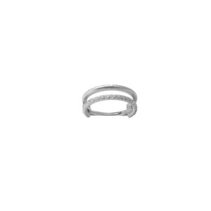 Clicker lateral Doble Liso Vacío y Zirconia - Polished y blanca - 1.2x10mm