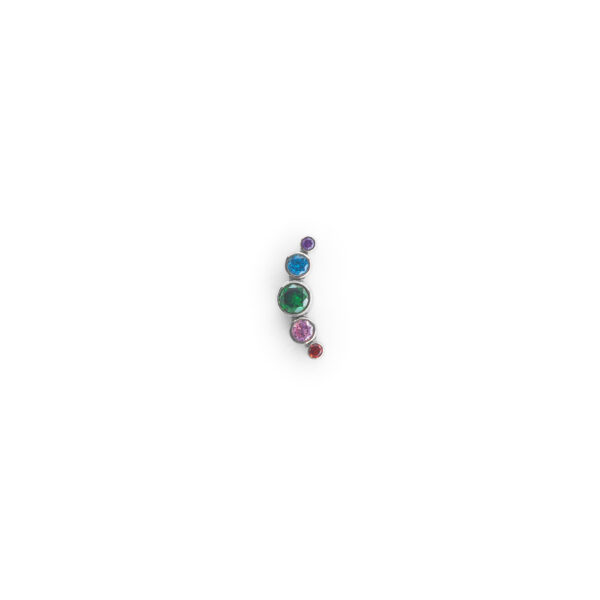 Cluster multicolor 5 piedras - Multicolor - 0.9x10mm