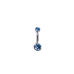 Ombligo Zirconia Azul Engastada - Azul - 1.6x10x6mm