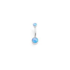 Ombligo Ópalo Azul - Azul - 1.6x12x4mm Mediana