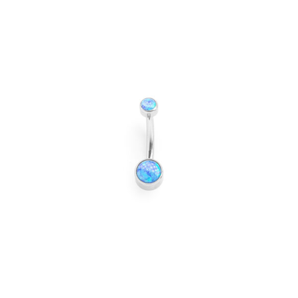 Ombligo Ópalo Azul - Azul - 1.6x12x4mm Mediana