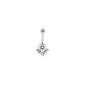 Ombligo Zirconia blanca 5 pierdas - Zirconia - 1.6x12x6mm