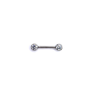 Pezón zirconia blanca - Blanca - 12x5mm