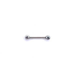 Pezón zirconia blanca - Blanca - 14x4mm
