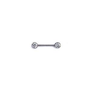 Pezón zirconia blanca - Blanca - 14x5mm