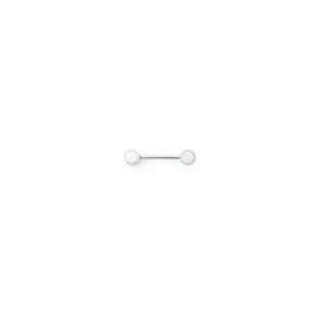 Pezón opalo blanco - Blanca - 12x4mm