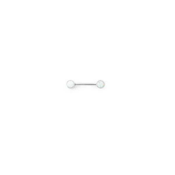 Pezón opalo blanco - Blanca - 12x4mm