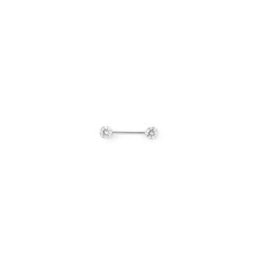 Pezón zirconia blanca - Blanca - 12x5mm