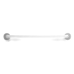 Salva agujeros barbell - Transparente - 1.6x38mm