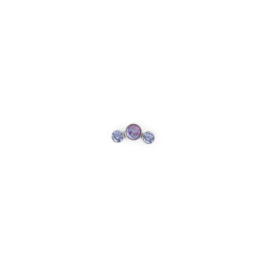 Tiara Top Trio Galaxia Ópalo y Zirconia Morada - Morado - 0.9x10mm