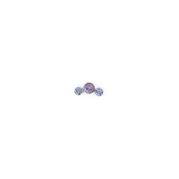 Tiara Top Trio Galaxia Ópalo y Zirconia Morada - Morado - 0.9x10mm
