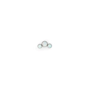 Tiara Top Trio Ópalo Blanco - Blanca - 0.9x10mm