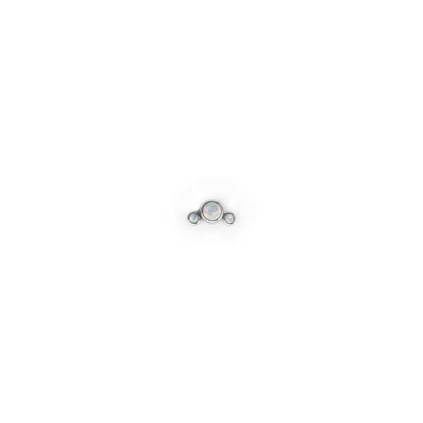 Tiara Top Trio Ópalo Blanco - Blanca - 0.9x5mm Pequeño