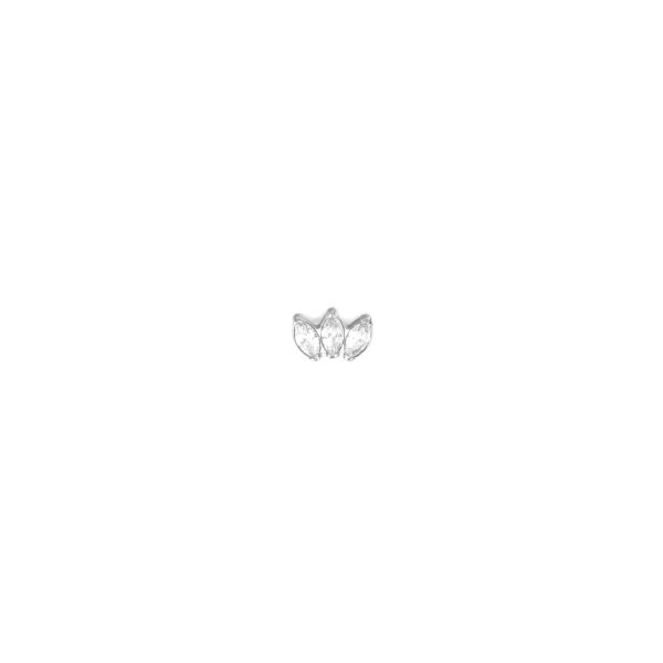 Tiara Triple Marquesa Zirconia Blanca - Blanco - 0.9x7mm