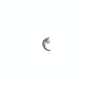 Top Luna y Zirconia blanca - Blanco - 0.9x4mm