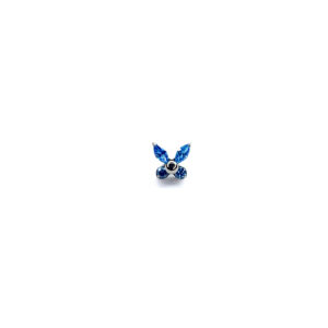 Top Mariposa Zirconia Azul - Azul - 0.9x6mm
