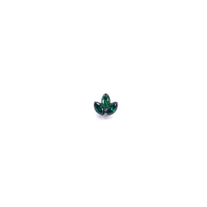 Top flor de loto zirconia verde - Verde - 0.9x5mm