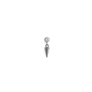 Top zirconia blanca colgante cono (Spike) - Blanca - 0.9x3mm