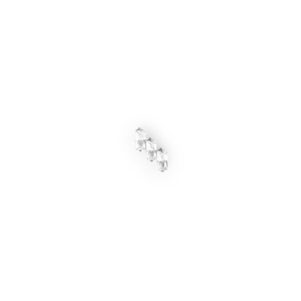 Top 3 Zirconias Blancas Cuadradas - Blanco - 0.9x9mm
