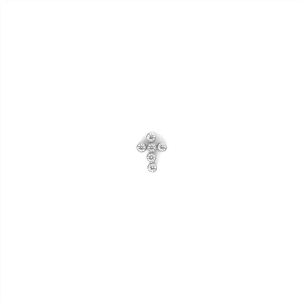 Top Cruz zirconias blancas - Blanca - 0.9x7mm