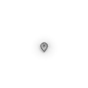 Top Gota ornamental y Zirconia blanca - Polished y Blanco - 0.9x7mm