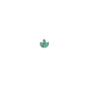 Top flor de loto zirconia verde - Verde - 0.9x5mm