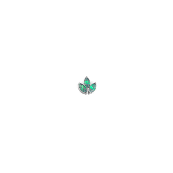 Top flor de loto zirconia verde - Verde - 0.9x5mm