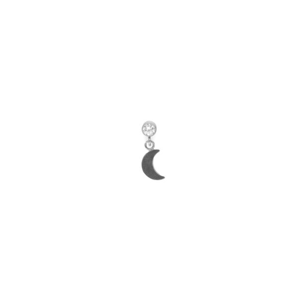 Top zirconia Blanca con Luna Colgante - Polished - 0.9x3mm