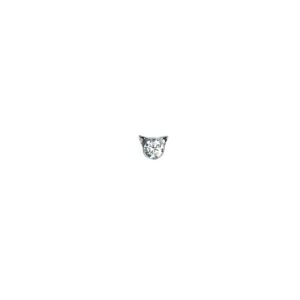 Top Gatito con Zirconia Blanca - Blanco y Polished - 0.9x3mm
