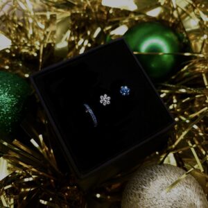 Set Zirconia Blanca y Azul